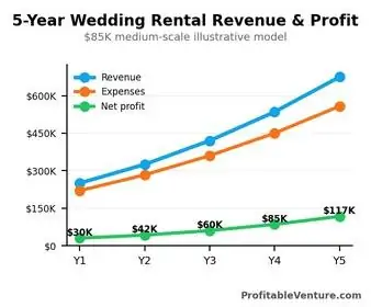 Wedding Rental Business Revenue Projection