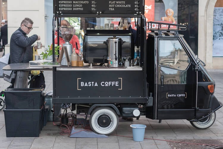 Coffee Truck Interior and Exterior Design ideas With Floor Plan