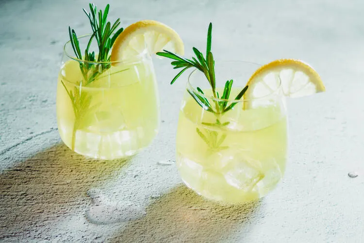Herb-Infused Lemonade With Rosemary Plant