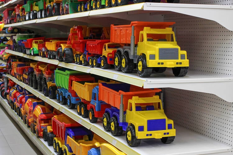 How to Store Big Toy Trucks and Cars - Toy Storage ideas for Small Spaces