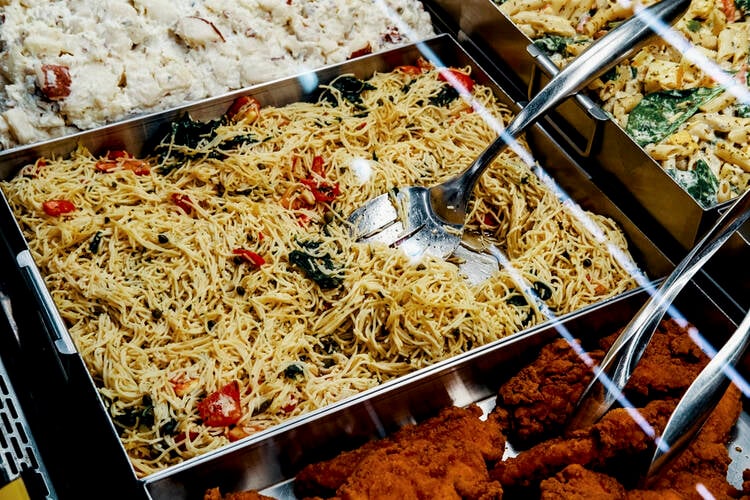 Pasta Bar ideas for a Wedding Buffet