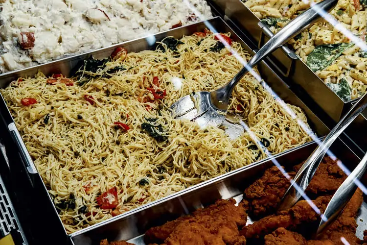 Pasta Bar ideas for a Wedding Buffet
