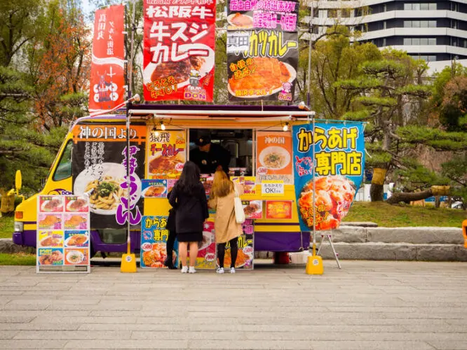 Japanese Food Truck Design ideas With Floor Plan and Layout