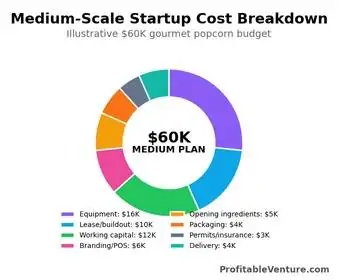 Medium-Scale Gourmet Popcorn Business Startup Cost